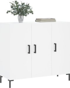 vidaXL Szafka, biała, 90x34x80 cm, materiał drewnopochodny 3