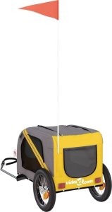 vidaXL Przyczepka rowerowa dla psa, tkanina Oxford i żelazo 2