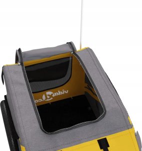 vidaXL Przyczepka rowerowa dla psa, tkanina Oxford i żelazo 10