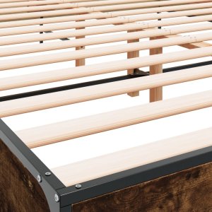 vidaXL vidaXL Rama łóżka, przydymiony dąb, 140x200cm, materiał drewnopochodny 7