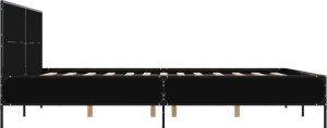 vidaXL vidaXL Rama łóżka, czarna, 140x200 cm, materiał drewnopochodny 5