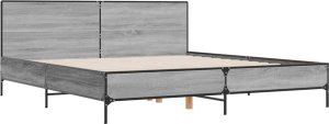 vidaXL vidaXL Rama łóżka, szary dąb sonoma, 200x200 cm 2