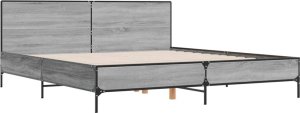 vidaXL vidaXL Rama łóżka, szary dąb sonoma, 200x200 cm 3