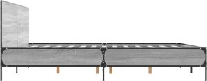 vidaXL vidaXL Rama łóżka, szary dąb sonoma, 200x200 cm 5