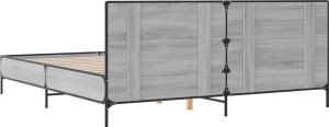vidaXL vidaXL Rama łóżka, szary dąb sonoma, 200x200 cm 6