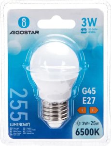 Aigostar  Żarówka LED G45 E27 3W LED G45 E27 3W 5