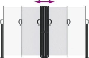 vidaXL vidaXL Zwijana markiza boczna, biała, 140x1200 cm 5