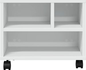 vidaXL vidaXL Stojak pod drukarkę, z kółkami, biały, 41x32x34,5 cm 5