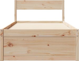 vidaXL vidaXL Rama łóżka bez materaca, 90x200 cm, lite drewno sosnowe 4
