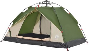 Namiot turystyczny vidaXL vidaXL Namiot turystyczny, 3-os., zielony, szybkie rozkładanie 4