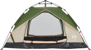 Namiot turystyczny vidaXL vidaXL Namiot turystyczny, 3-os., zielony, szybkie rozkładanie 6