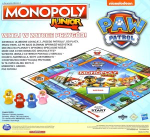 Winning Moves MONOPOLY PSI PATROL gra planszowa dla dzieci Monopol Junior DUŃSKA EDYCJA 3