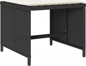 vidaXL vidaXL 15-cz. zestaw mebli ogrodowych z poduszkami, czarny, rattan PE 6