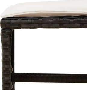 vidaXL vidaXL 15-cz. zestaw mebli ogrodowych z poduszkami, czarny, rattan PE 7