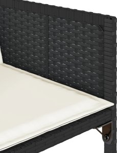 vidaXL vidaXL 15-cz. zestaw mebli ogrodowych z poduszkami, czarny, rattan PE 9