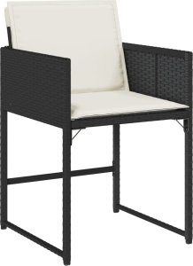 vidaXL vidaXL 17-cz. zestaw mebli ogrodowych z poduszkami, czarny, rattan PE 6