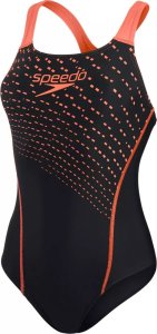 Speedo Damski strój kąpielowy Speedo MEDLEY LOGO MDLT AF black/siren red rozmiar 40 1