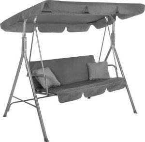 Springos Daszek do huśtawki ogrodowej, zadaszenie hustawki 165x110 cm szary UNIWERSALNY 5
