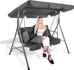 Springos Daszek do huśtawki ogrodowej, zadaszenie hustawki 165x110 cm szary UNIWERSALNY 7