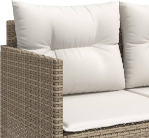 vidaXL vidaXL 5-cz. zestaw mebli ogrodowych z poduszkami, beżowy, polirattan 6