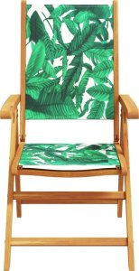 vidaXL vidaXL Rozkładane krzesła ogrodowe, 8 szt., zielona tkanina i drewno 4