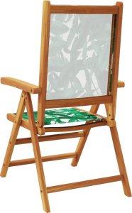 vidaXL vidaXL Rozkładane krzesła ogrodowe, 8 szt., zielona tkanina i drewno 6