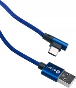 DPM Przewód USB A - micro USB, kątowy, niebieski, 1 m 1