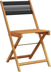 vidaXL vidaXL Składane krzesła ogrodowe, 4 szt., czarne, lite drewno akacjowe 3