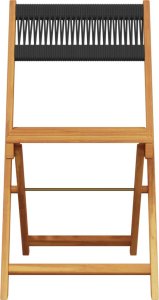 vidaXL vidaXL Składane krzesła ogrodowe, 4 szt., czarne, lite drewno akacjowe 4