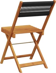 vidaXL vidaXL Składane krzesła ogrodowe, 4 szt., czarne, lite drewno akacjowe 6