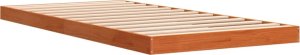 vidaXL Rama łóżka, woskowy brąz, 90x200 cm, lite drewno sosnowe 4