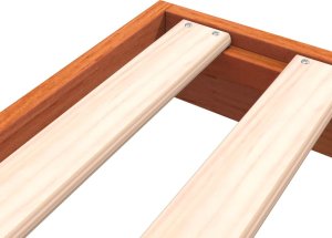 vidaXL Rama łóżka, woskowy brąz, 90x200 cm, lite drewno sosnowe 8