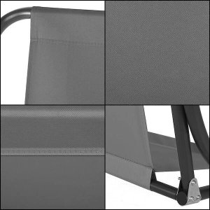 Springos Materiał na siedzisko huśtawki ogrodowej 110 x 90 cm tkanina wodoodporna szara UNIWERSALNY 5