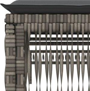 vidaXL vidaXL Leżaki ze stolikiem, 2 szt., szare, polirattan 8