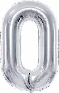 Party Deco Balon foliowy 0 srebrny 72cm 1