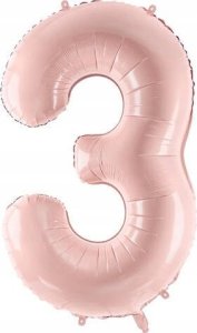 PartyDeco Balon foliowy 3 jasny różowy 72cm 2