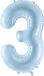 Party Deco Balon foliowy 3 jasny niebieski 72cm 2
