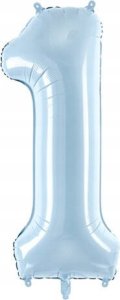 Party Deco Balon foliowy 1 jasny niebieski 72cm 2