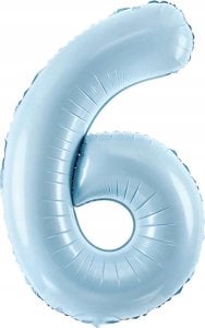 Party Deco Balon foliowy 6 jasny niebieski 72cm 1