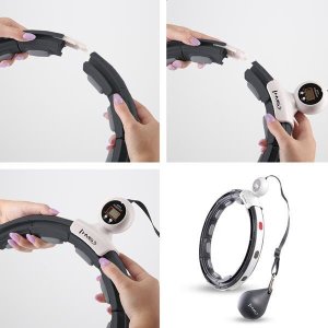 HMS HHM15 HULA HOP BLACK Z MAGNESEM I OBCIĄŻNIKIEM + LICZNIK HMS 17