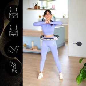 HMS HHM15 HULA HOP BLACK Z MAGNESEM I OBCIĄŻNIKIEM + LICZNIK HMS 8