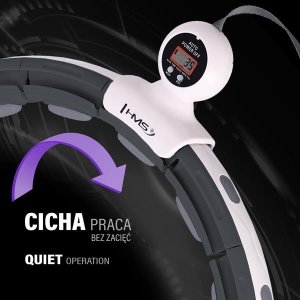 HMS HHM15 HULA HOP BLACK Z MAGNESEM I OBCIĄŻNIKIEM + LICZNIK HMS 9