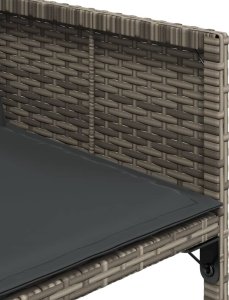 vidaXL vidaXL 15-cz. zestaw mebli ogrodowych z poduszkami, szary, rattan PE 6