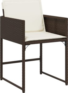 vidaXL vidaXL 9-cz. zestaw mebli ogrodowych z poduszkami, brązowy, rattan PE 3