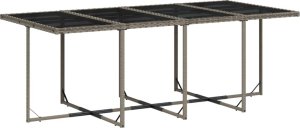 vidaXL 13-cz. zestaw mebli ogrodowych z poduszkami, szary rattan PE 4