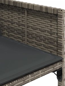 vidaXL 13-cz. zestaw mebli ogrodowych z poduszkami, szary rattan PE 9