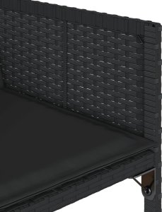 vidaXL vidaXL 15-cz. zestaw mebli ogrodowych z poduszkami, czarny, rattan PE 8