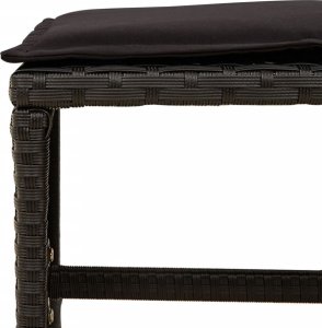 vidaXL vidaXL 15-cz. zestaw mebli ogrodowych z poduszkami, czarny, rattan PE 9