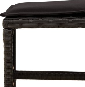 vidaXL vidaXL 15-cz. zestaw mebli ogrodowych z poduszkami, czarny, rattan PE 8