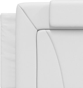 vidaXL Rama łóżka z zagłówkiem, biała, 160x200 cm, sztuczna skóra 9